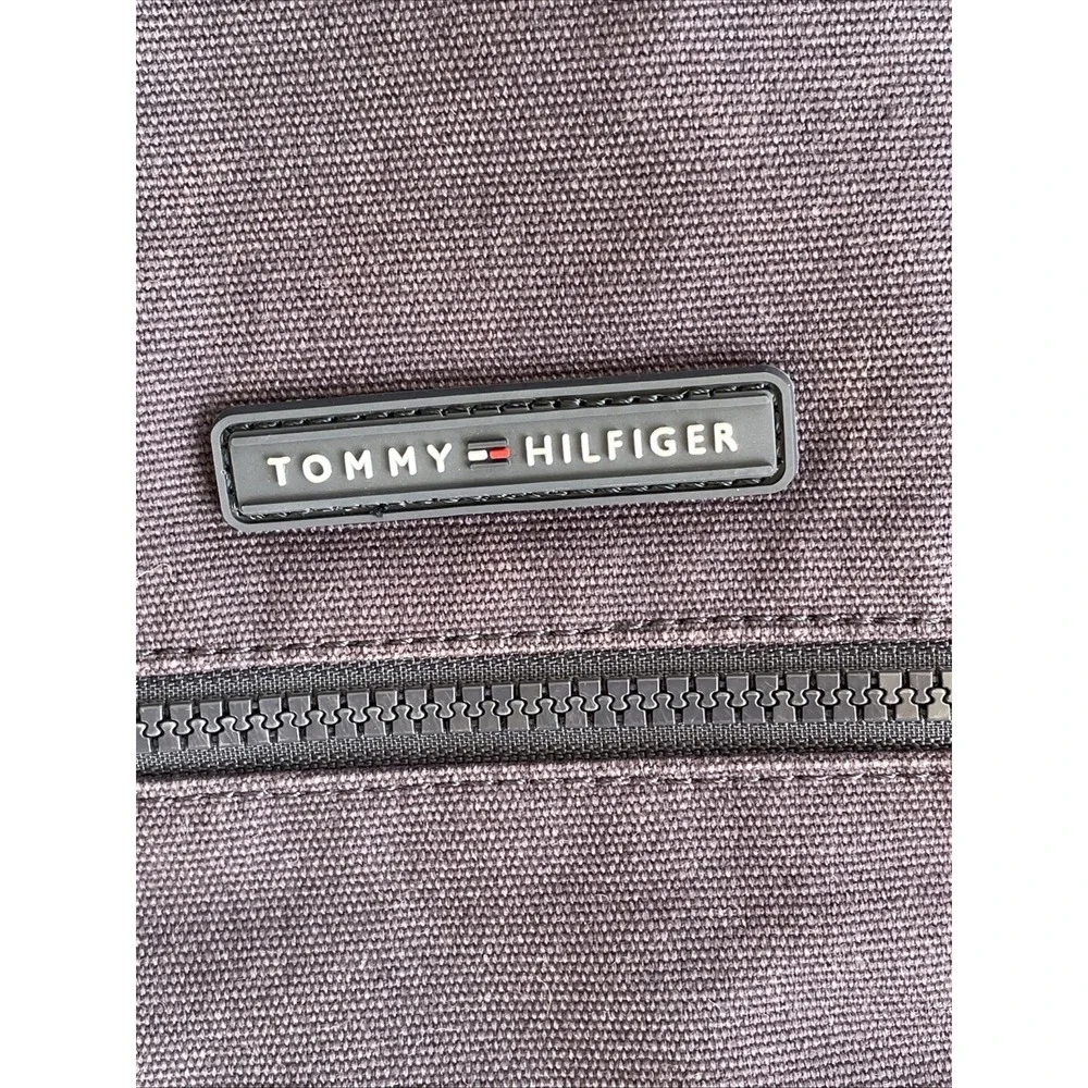 Tommy Hilfiger Sturdy Canvas Backpack Flag Motif Preppy Small Laptop Compatible